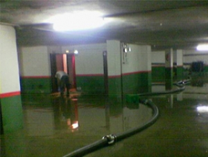 Inundaciones evacuaci&oacute;n de agua Barcelona